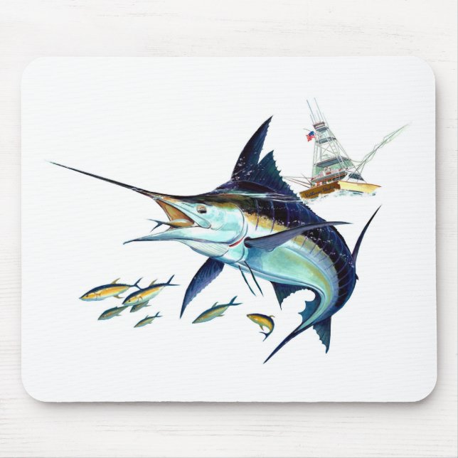 I'd rather be fishing! mouse pad (Front)