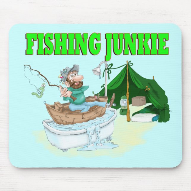 I'd rather be Fishing! Mouse Pad (Front)