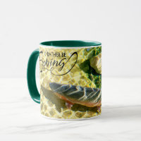 I'd Rather be Fishing Fly Fisherman Tie Flies Coffee Mug