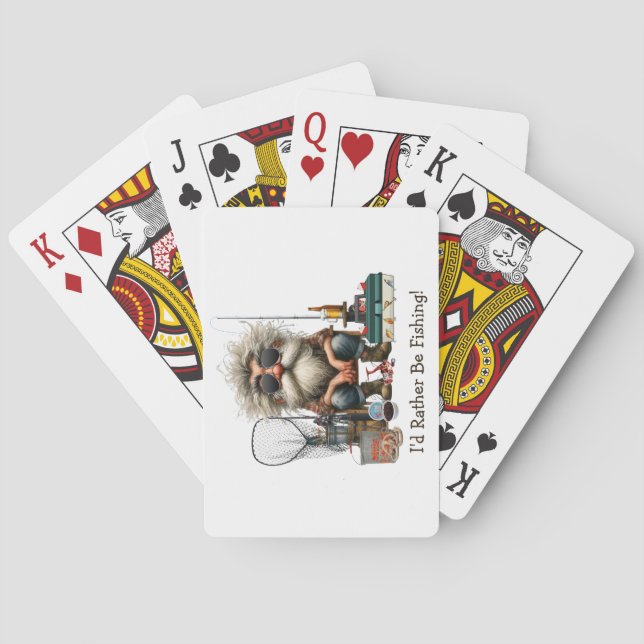 I'd Rather Be Fishing Playing Cards (Back)