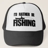 Funny Fishing Hat I'd Rather Be Fishing Hat for Men Baseball Cap Adjustable  Cap