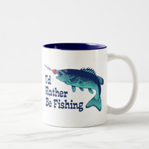 I'd Rather Be Fishing Two-Tone Coffee Mug