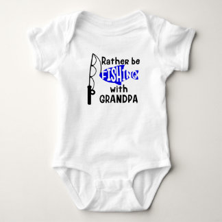 I'd rather be fishing with Grandpa Baby Bodysuit