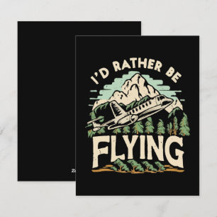 I'd Rather Be Flying. Airplane Holiday Card