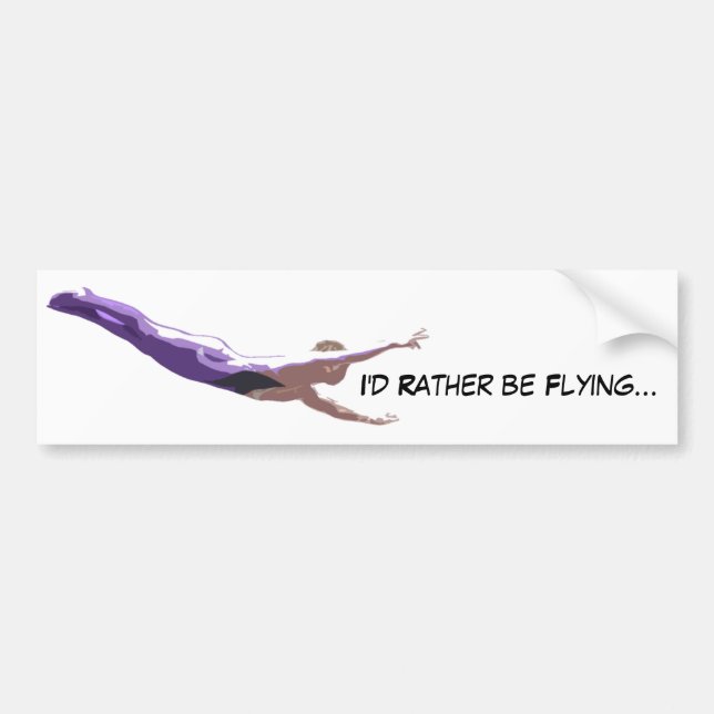 I'd Rather be Flying... Bumper Sticker (Front)