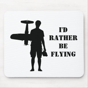 I'd rather be flying mouse pad