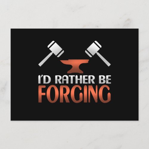 Id Rather Be Forging Blacksmith Forge Hammer Menu