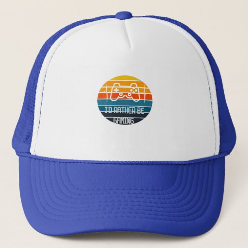 id rather be gaming trucker hat