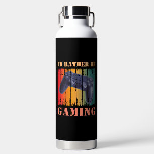 I'D RATHER BE GAMING WATER BOTTLE