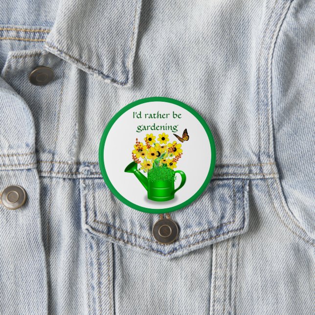 I'd Rather Be Gardening / Flower Button (In Situ)