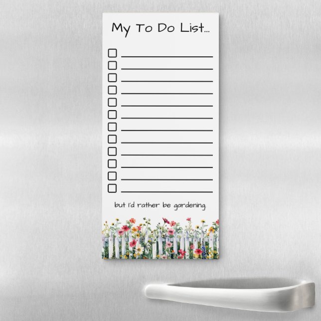 I'd Rather Be Gardening To Do List  Magnetic Notepad (In Situ)