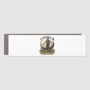 Id Rather Be Golfing Car Magnet