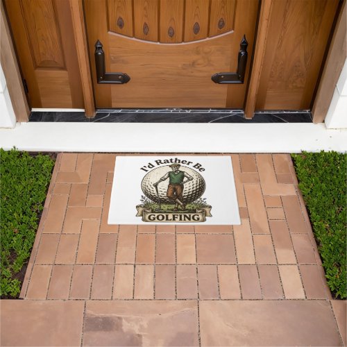 Id Rather Be Golfing  Doormat