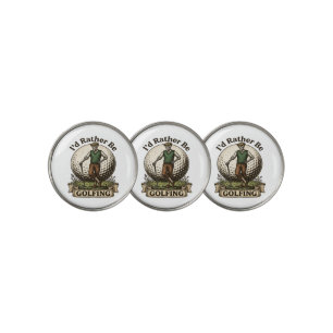 Id Rather Be Golfing Golf Ball Marker