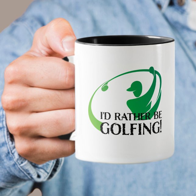 I'd Rather Be Golfing Golfers Modern Golf Quote Mug (I'd Rather Be Golfing Golfers Modern Men's Golf Sports Quote Mug)