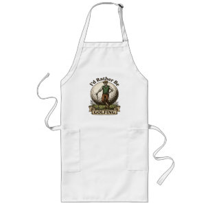 Id Rather Be Golfing Long Apron