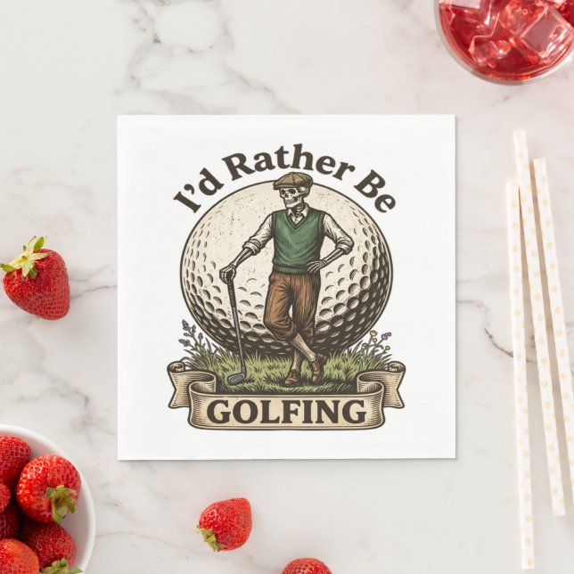 Id Rather Be Golfing  Napkins (Insitu)