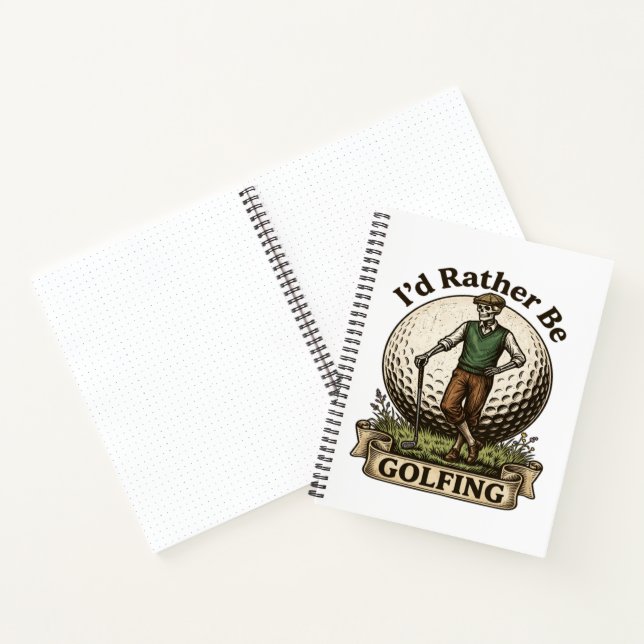 Id Rather Be Golfing  Notebook (Inside)
