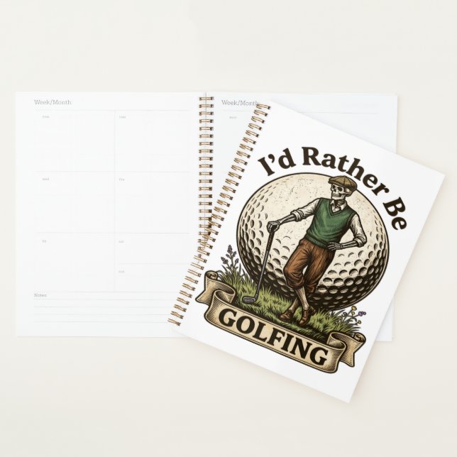 Id Rather Be Golfing  Planner (Display)