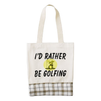 I'd rather be golfing zazzle HEART tote bag