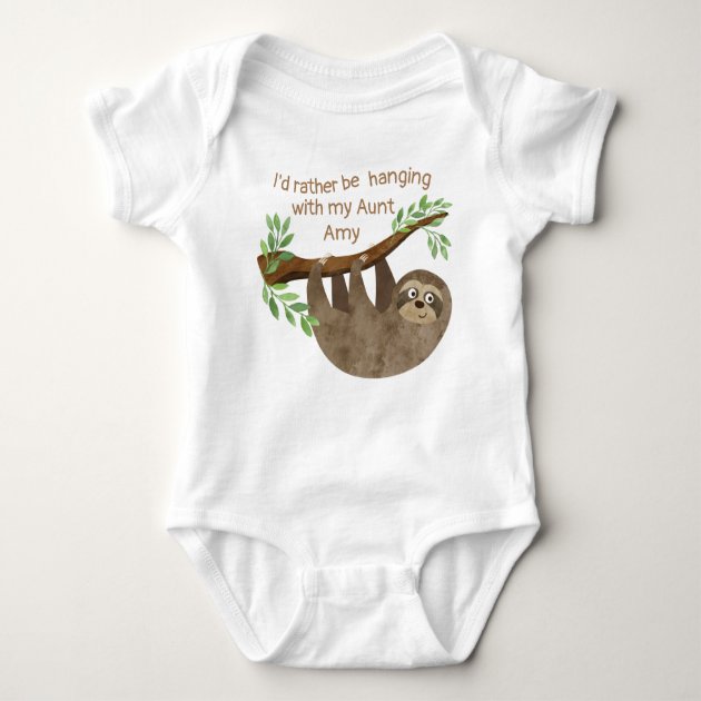 I'd Rather Be with My Aunt Funny Baby Bodysuit Adorable Infant Snap on Bodysuit 
