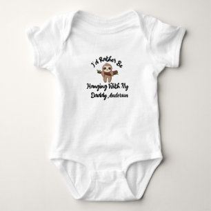 I'd Rather Be Hanging With My Daddy ,Personalized Baby Bodysuit