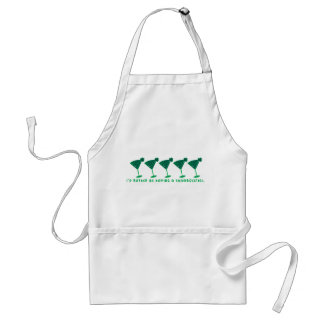 I'd rather be having a shamrocktini. adult apron