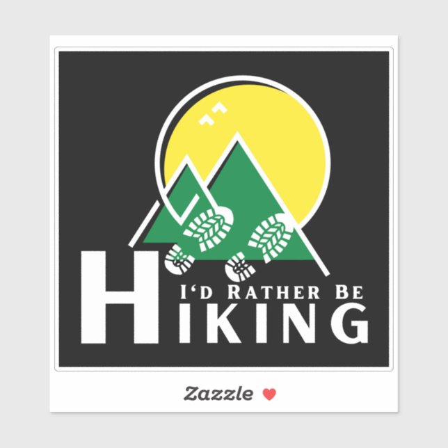 I'd Rather Be Hiking Sticker (Sheet)