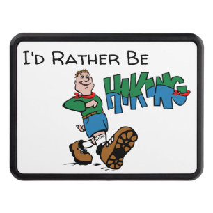 I'D Rather Be Hiking Trailer Hitch Cover