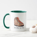 I'd rather be hiking Watercolor Mug<br><div class="desc">I'd rather be hiking! What about you? Check out this sweet mug and check my shop for more matching items like tees, pillows, stickers and more. And of course more nature and camping stuff too. Customize this mug with a name or change the colors. If you buy it, thank you!...</div>