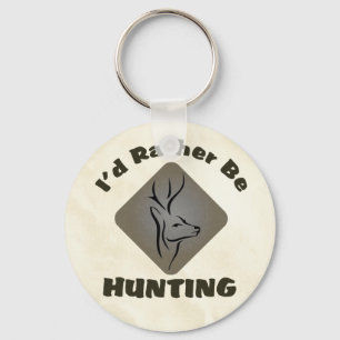 I'd Rather Be Hunting Logo Keychain