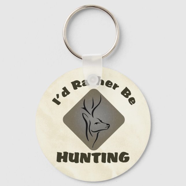 I'd Rather Be Hunting Logo Keychain (Front)