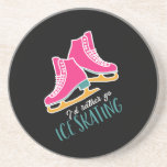 I'd Rather Be Ice Skating Funny Figure Skaters Coaster<br><div class="desc">I'd Rather Be Ice Skating. Funny and humorous design for ice skater, figure skater or speed skater. Cool and awesome merchandise for those who love ice skating and winter sports. Perfect for figure skating professional, speed skating athlete or ice skating champion. Great Christmas gift and birthday present for son or...</div>