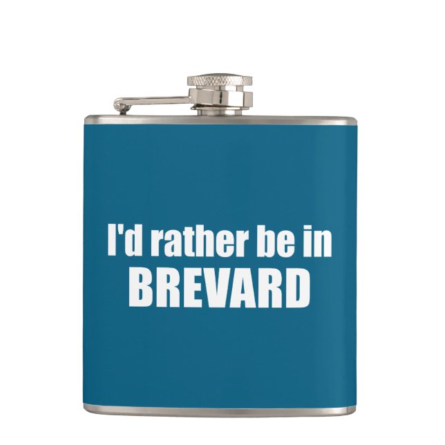 I'd Rather Be In Brevard North Carolina Flask (Front)