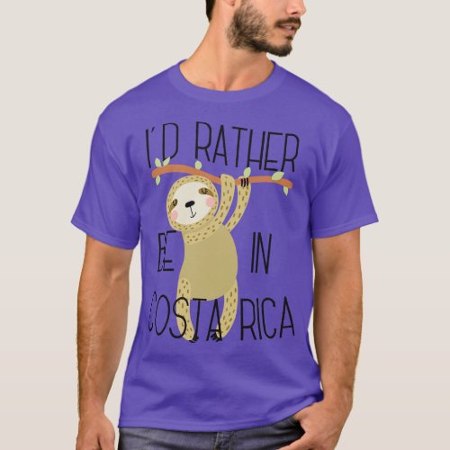 Id Rather Be in Costa Rica Vacation Souvenir Trave T_Shirt