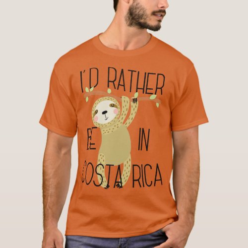 Id Rather Be in Costa Rica Vacation Souvenir Trave T_Shirt