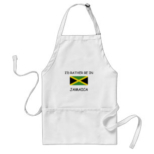 I'd rather be in Jamaica Adult Apron