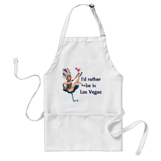 I'd Rather Be in Las Vegas Cocktail design Adult Apron (Front)