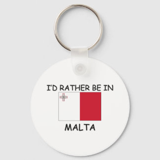 I'd rather be in Malta Keychain