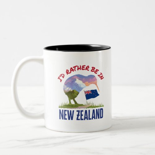 Id Rather Be in New Zealand Two_Tone Coffee Mug