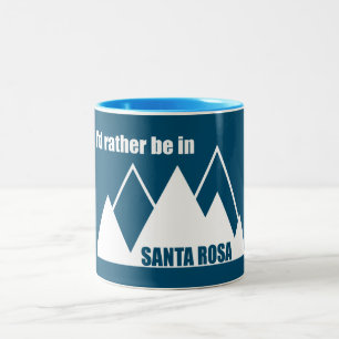 I'd Rather Be In Santa Rosa California Mountain Two-Tone Coffee Mug