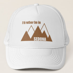 I'd Rather Be In Sedona Mountain Trucker Hat