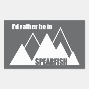 I'd Rather Be In Spearfish South Dakota Mountain Rectangular Sticker