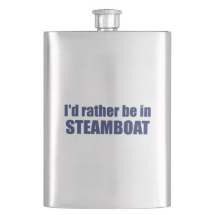I'd Rather Be In Steamboat Springs Colorado Flask