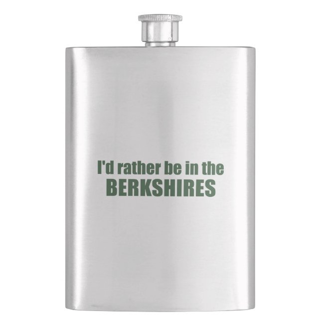 I'd Rather Be In The Berkshires Flask (Front)