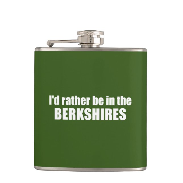 I'd Rather Be In The Berkshires Flask (Front)