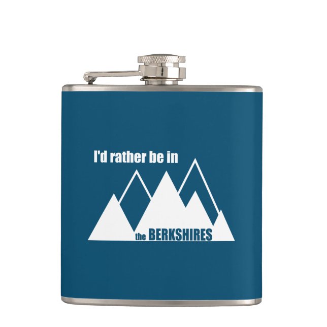 I'd Rather Be In The Berkshires Mountain Flask (Front)