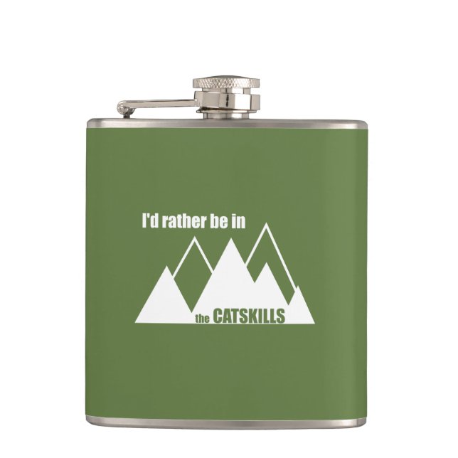 I'd Rather Be In The Catskills Flask (Front)