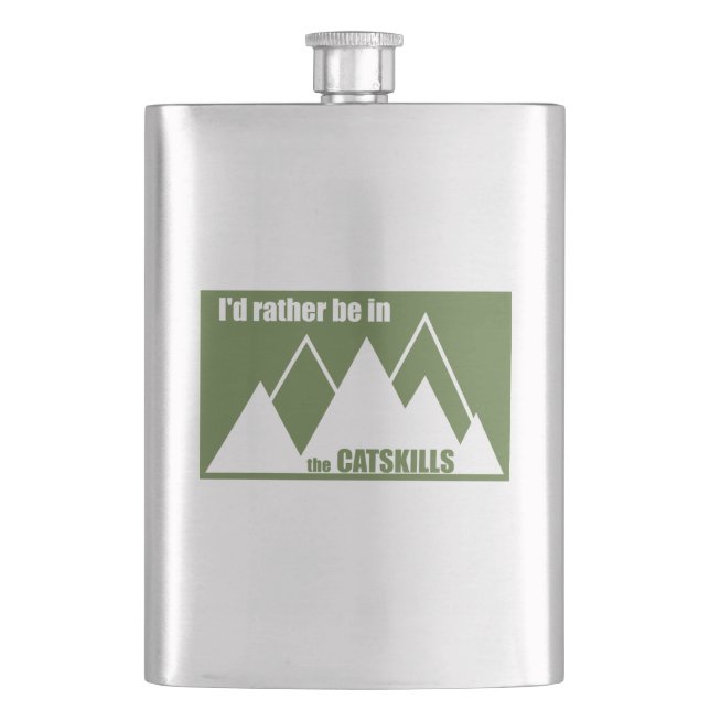 I'd Rather Be In The Catskills Flask (Front)