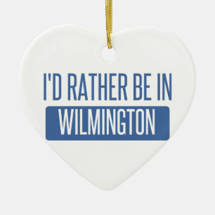 I'd rather be in Wilmington NC Ceramic Ornament